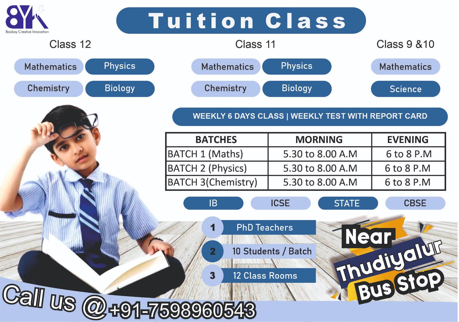 Tuition classes for 8th to 12th Classes